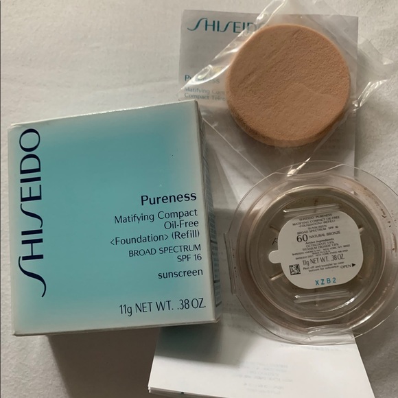 Shiseido Pureness Powered Foundation Refill #60 Natural Bronze “Last One” NIB - Picture 2 of 4